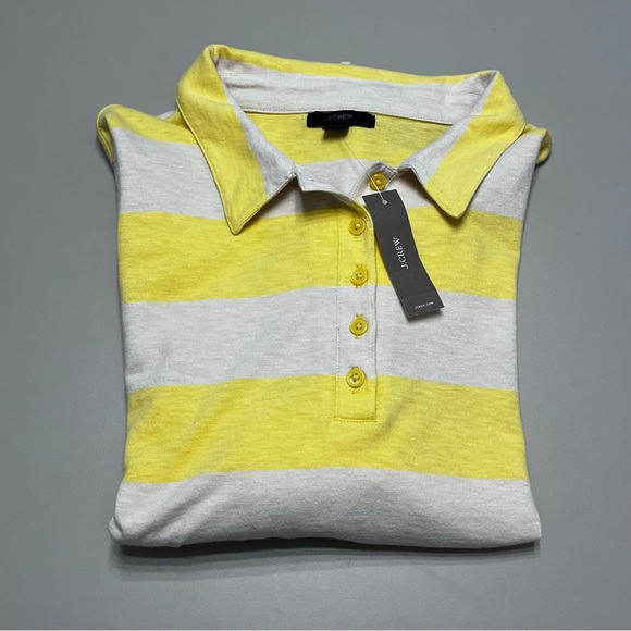 J. CREW Fitted Striped Button Front Rugby Shirt - Picture 6 of 7